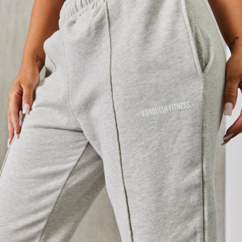 Vanquish Fitness Balance Oat Marl Pintuck Sweatpants Oat Marl | OBUVFD219