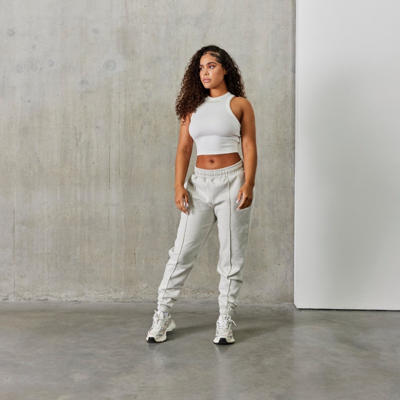 Vanquish Fitness Balance Oat Marl Pintuck Sweatpants Oat Marl | OBUVFD219