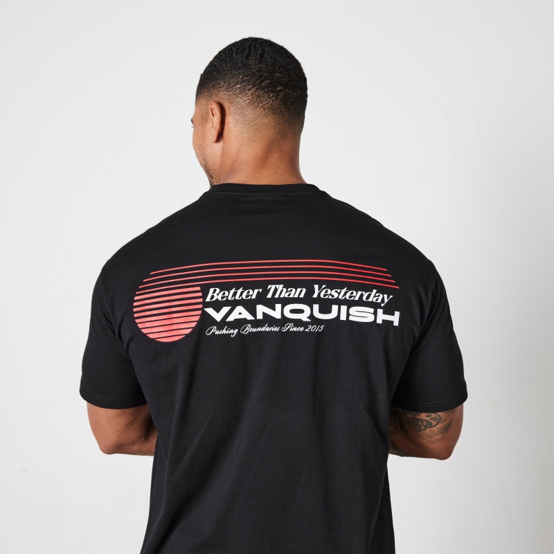 Vanquish Fitness Black Athletics Division Oversized T Shirt Schwarz | TUXFMY798