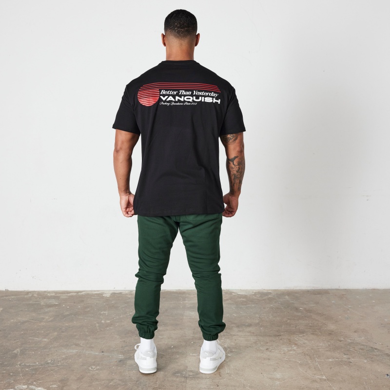 Vanquish Fitness Black Athletics Division Oversized T Shirt Schwarz | TUXFMY798