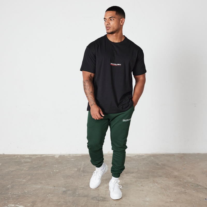 Vanquish Fitness Black Athletics Division Oversized T Shirt Schwarz | TUXFMY798