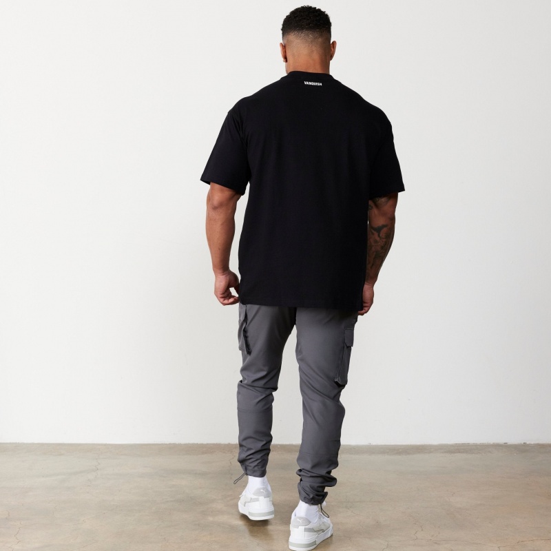 Vanquish Fitness DBZ Vegito Black Oversized T Shirt Schwarz | QKTNGB619