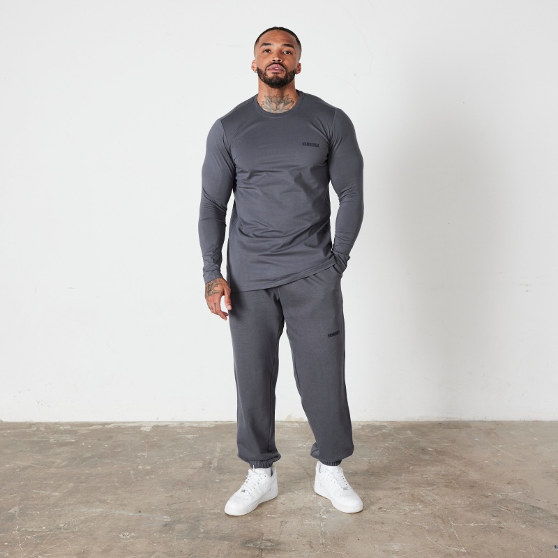 Vanquish Fitness Essential Denim Blue Oversized Sweatpants Blau | FBEPZO508