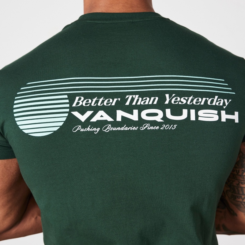 Vanquish Fitness Green Athletics Division Fitted T Shirt Grün | ZTQKFY910