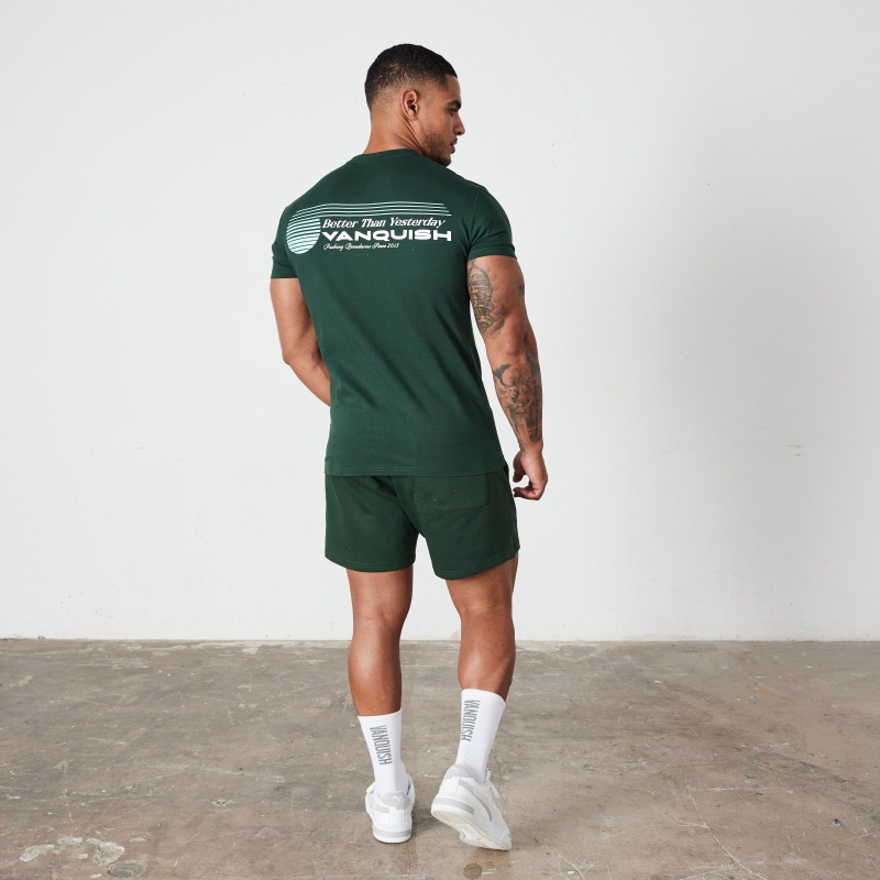 Vanquish Fitness Green Athletics Division Fitted T Shirt Grün | ZTQKFY910