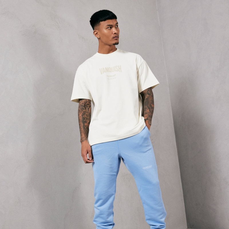 Vanquish Fitness Heavyweight Division Blue Tapered Sweatpants Blau | SPWOMY874
