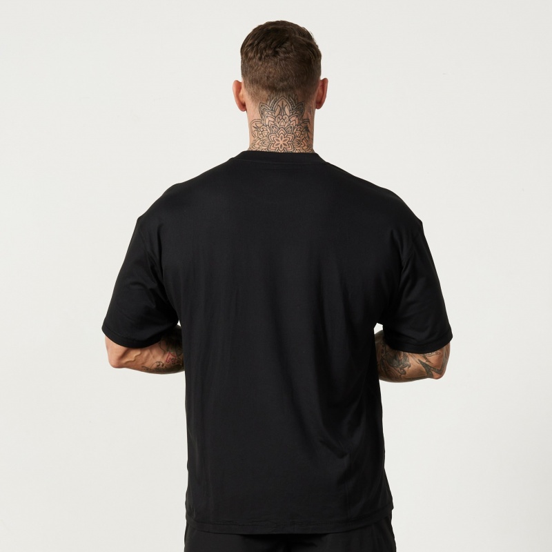 Vanquish Fitness Utility Black Oversized T Shirt Schwarz | IYOXQG215