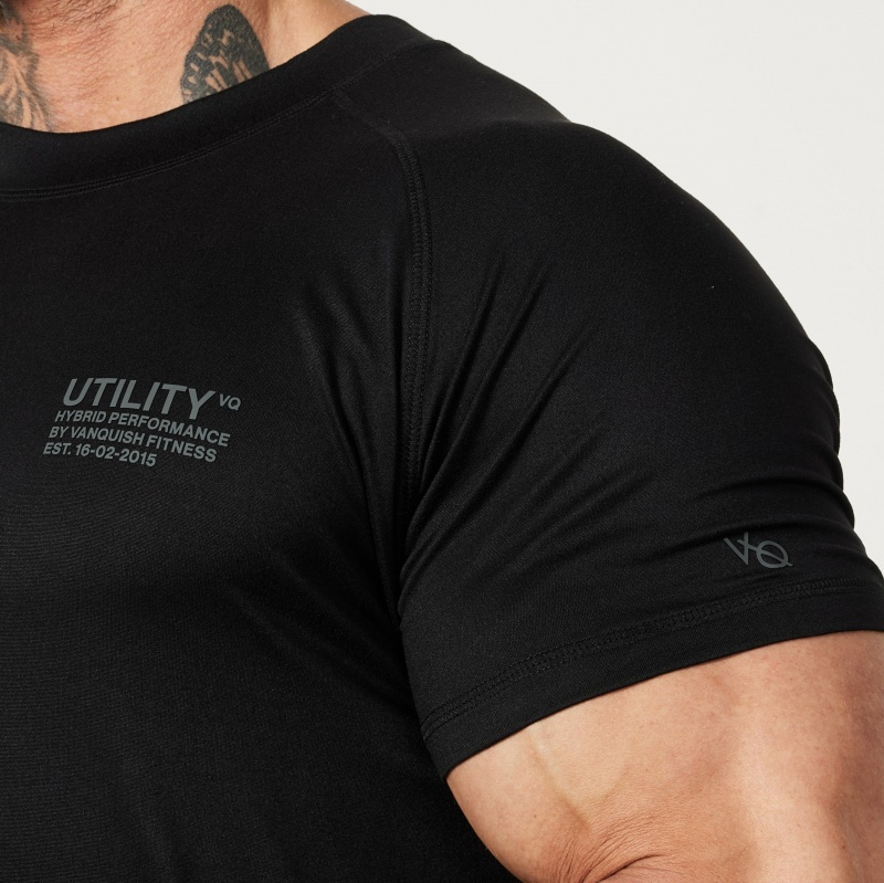 Vanquish Fitness Utility Black T Shirt Schwarz | RGLHNT352