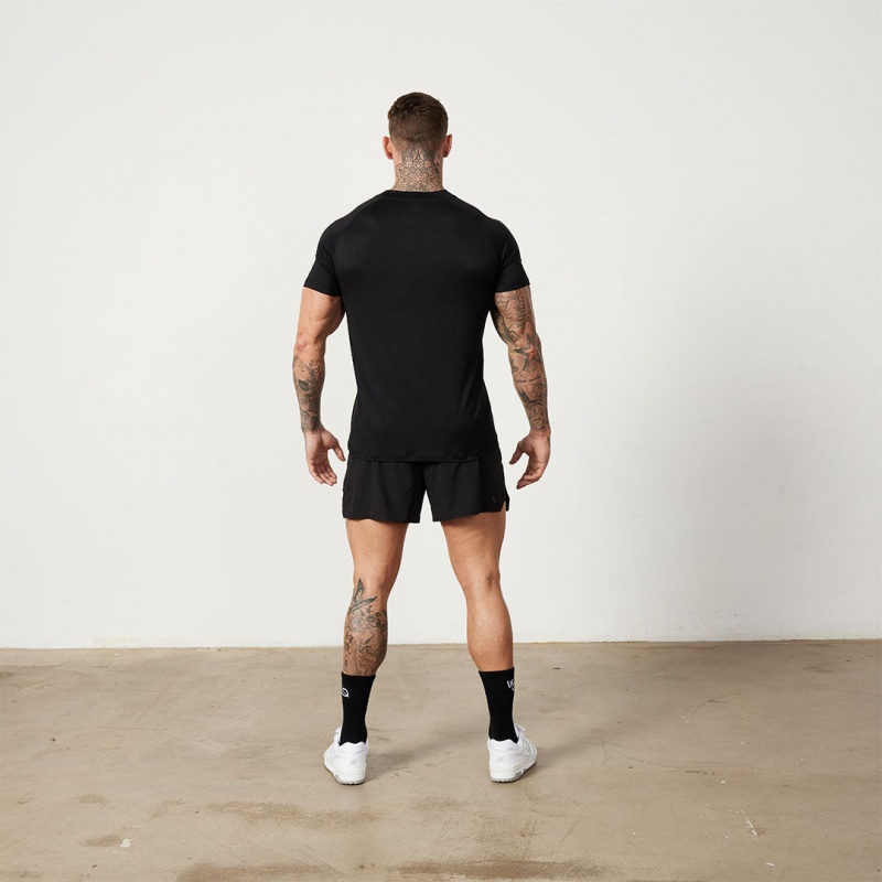 Vanquish Fitness Utility Black T Shirt Schwarz | RGLHNT352