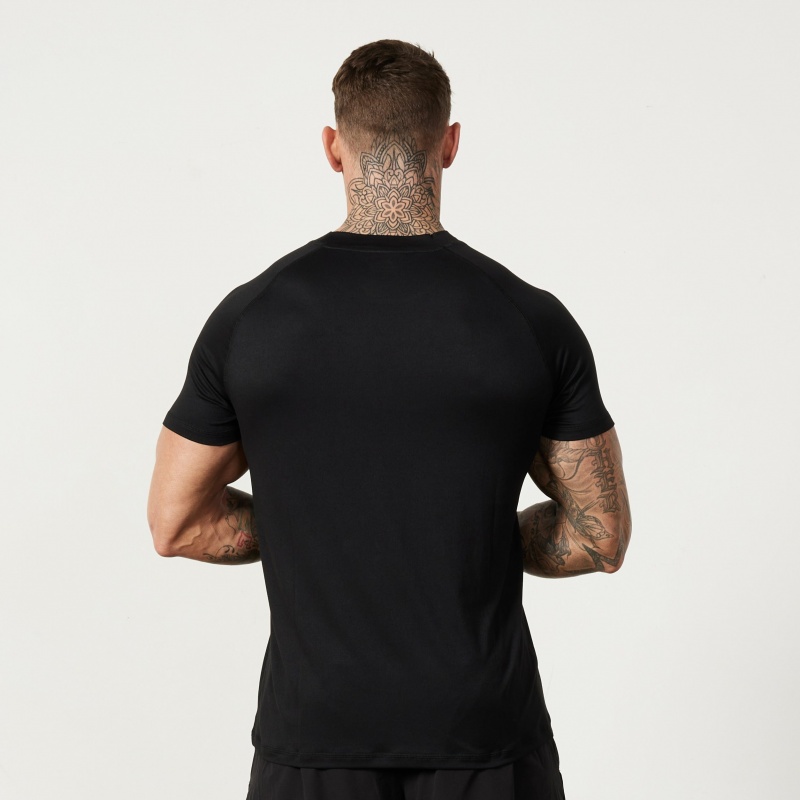 Vanquish Fitness Utility Black T Shirt Schwarz | RGLHNT352