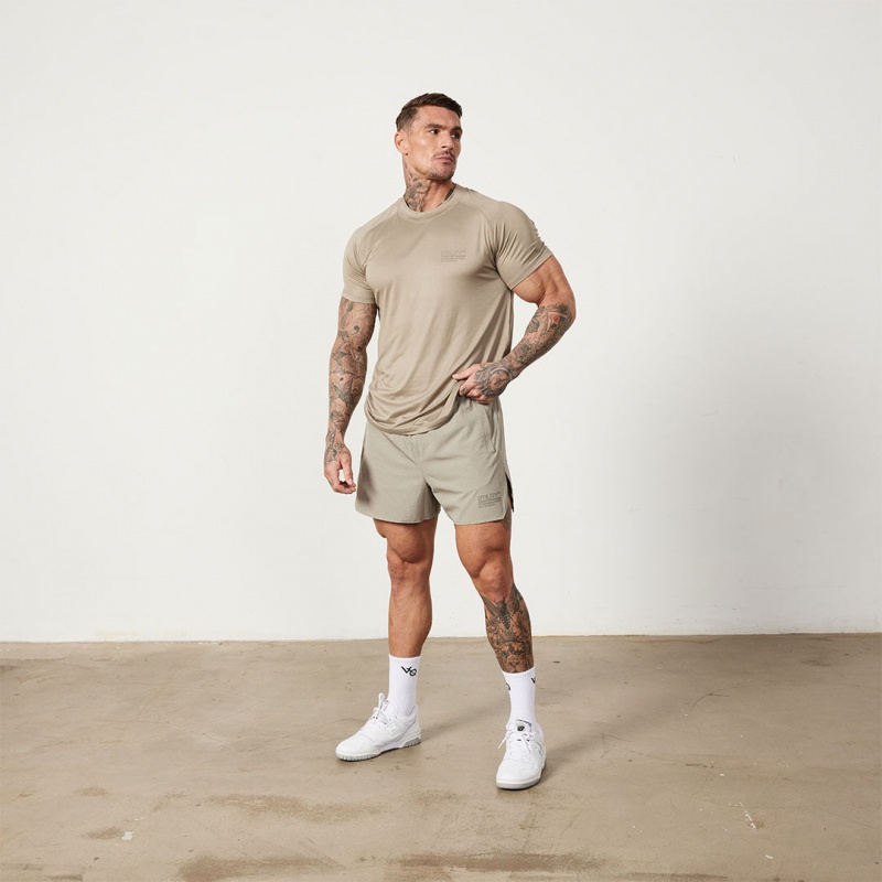 Vanquish Fitness Utility Stone T Shirt Stone | ZOEQRX125