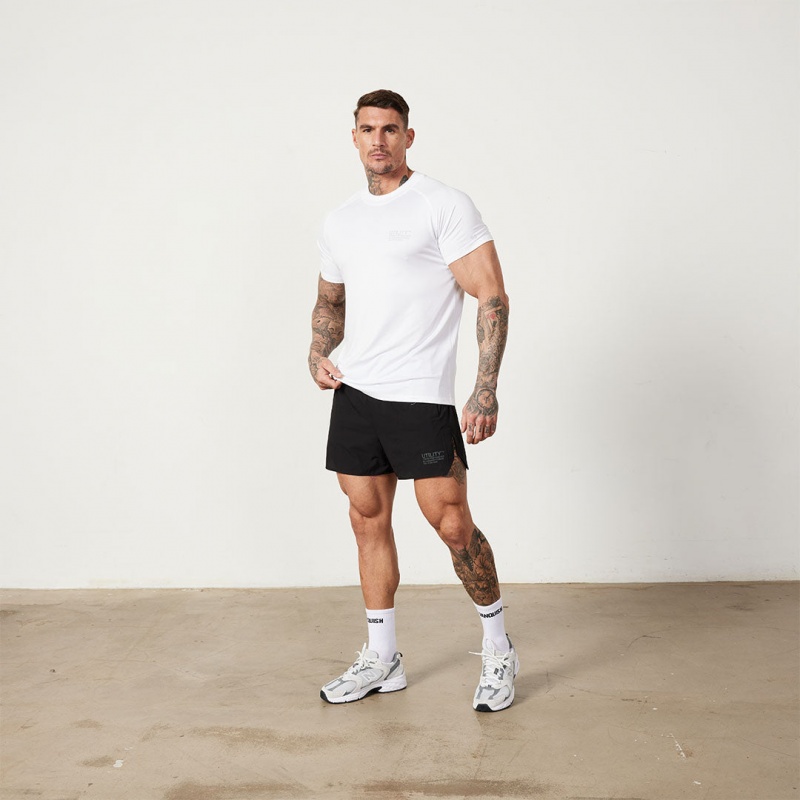 Vanquish Fitness Utility White T Shirt Weiß | RBDNZU437